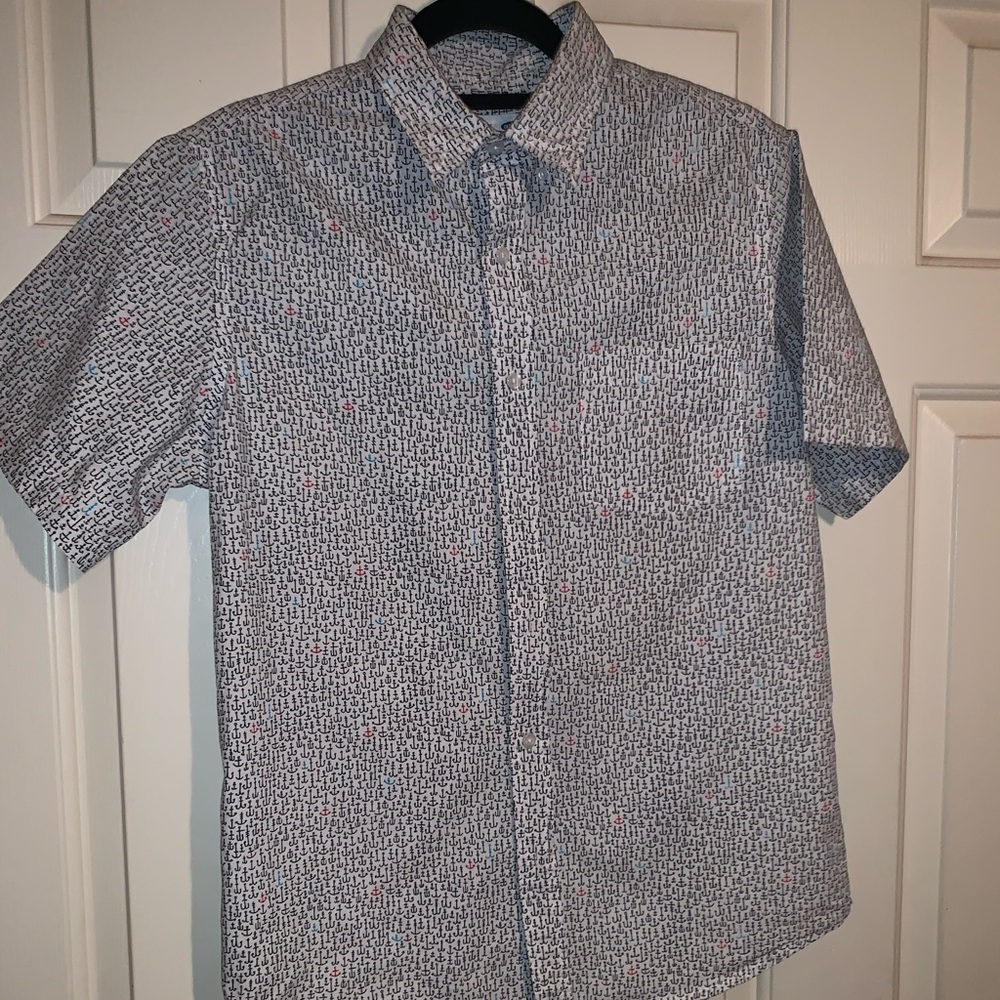 OldNavy men’s- The Classic Shirt -anchor pattern-M